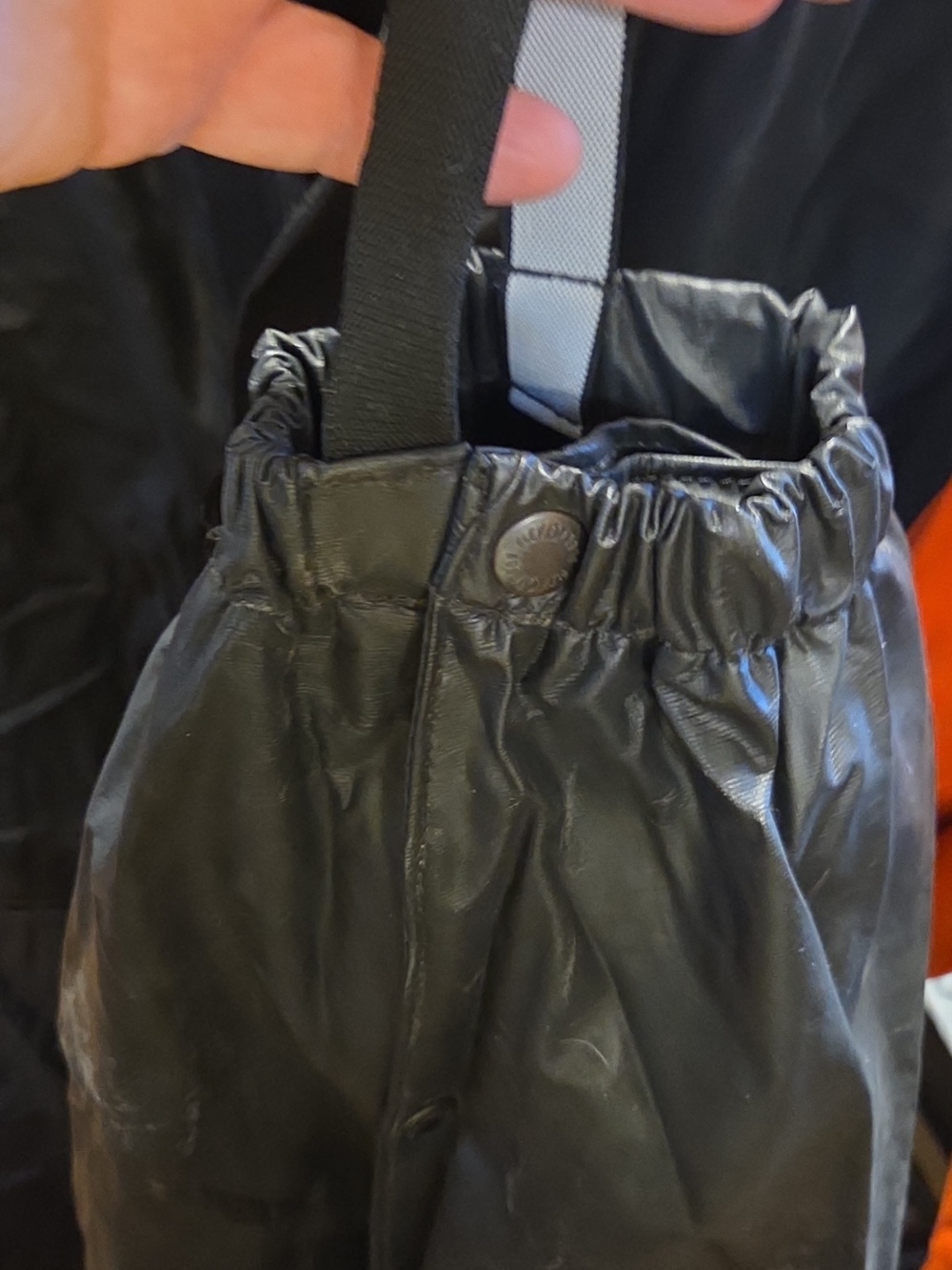 Harley-Davidson Black and Orange Motorcycle One Piece Mens Rainsuit  Size L - Picture 6 of 9